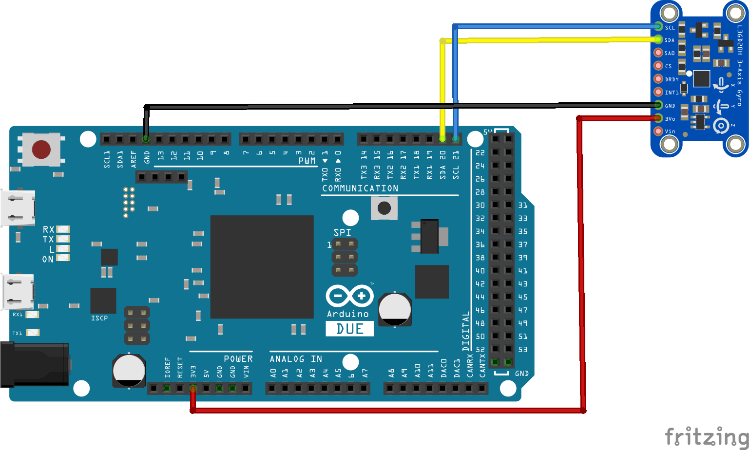 arduino due and L3GD20