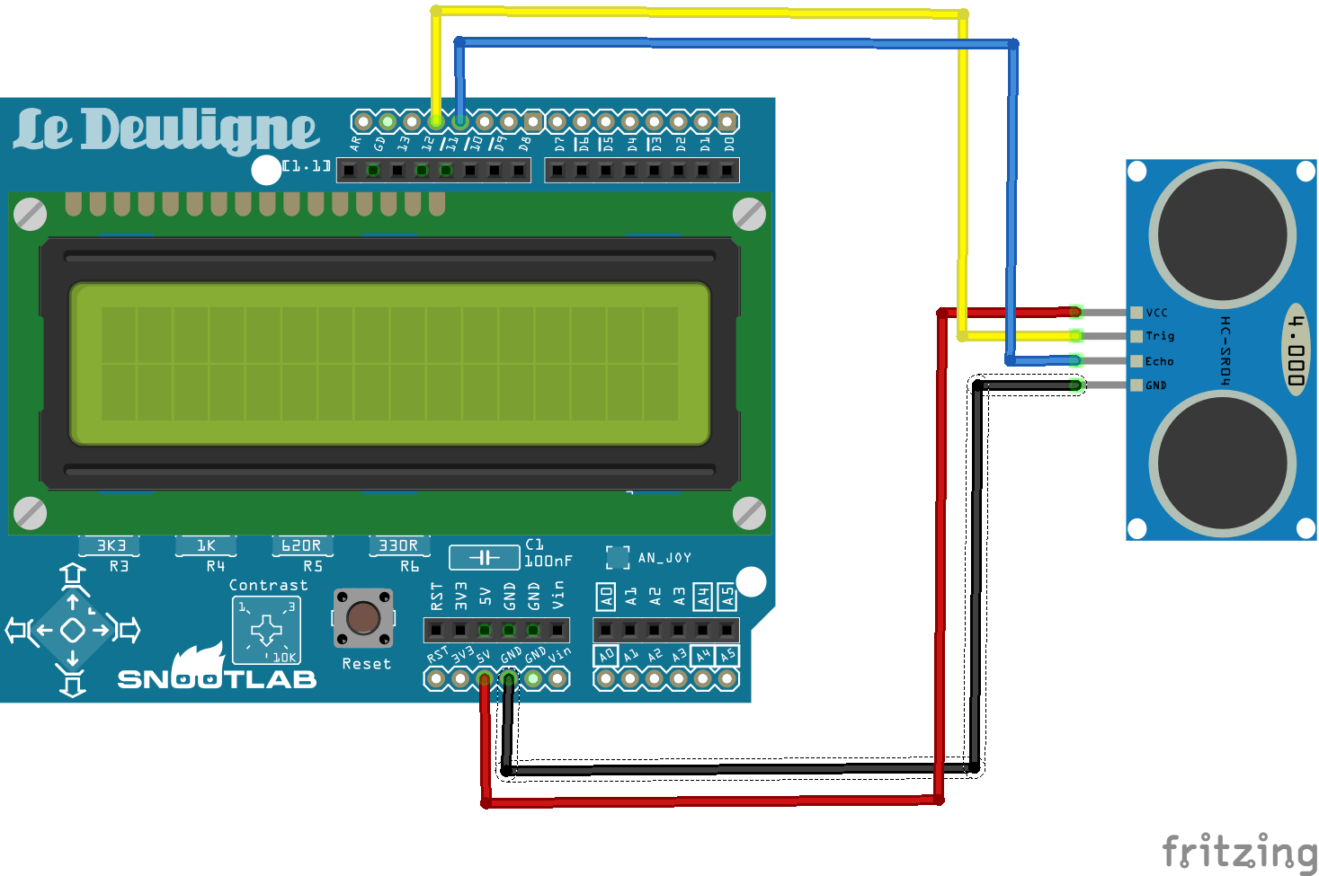 NUcleo and HCSR04 and LCD_bb