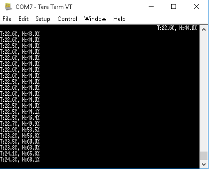 nucleo am2302 output