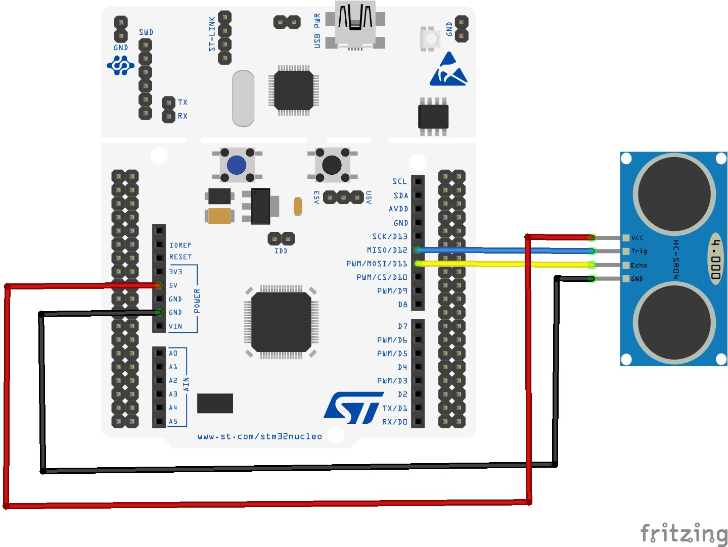 Nucleo and HCSR04