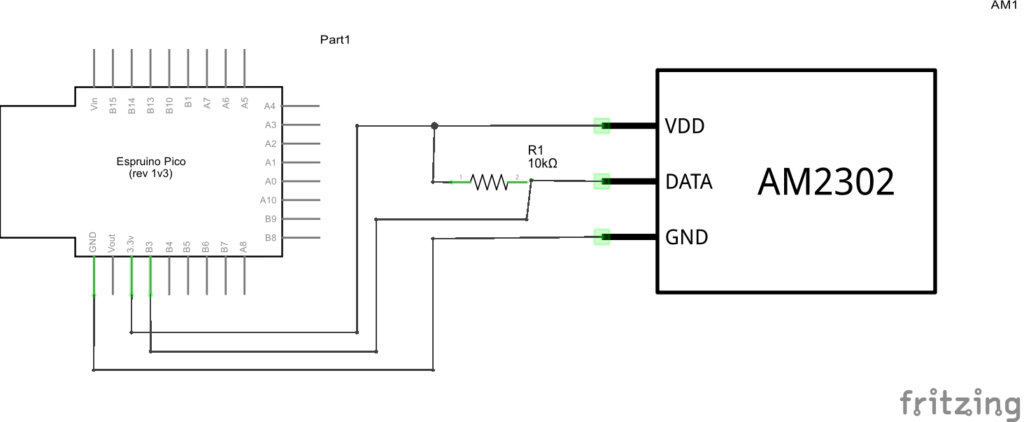 Espruino Pico and DHT22 example - ARM Learning