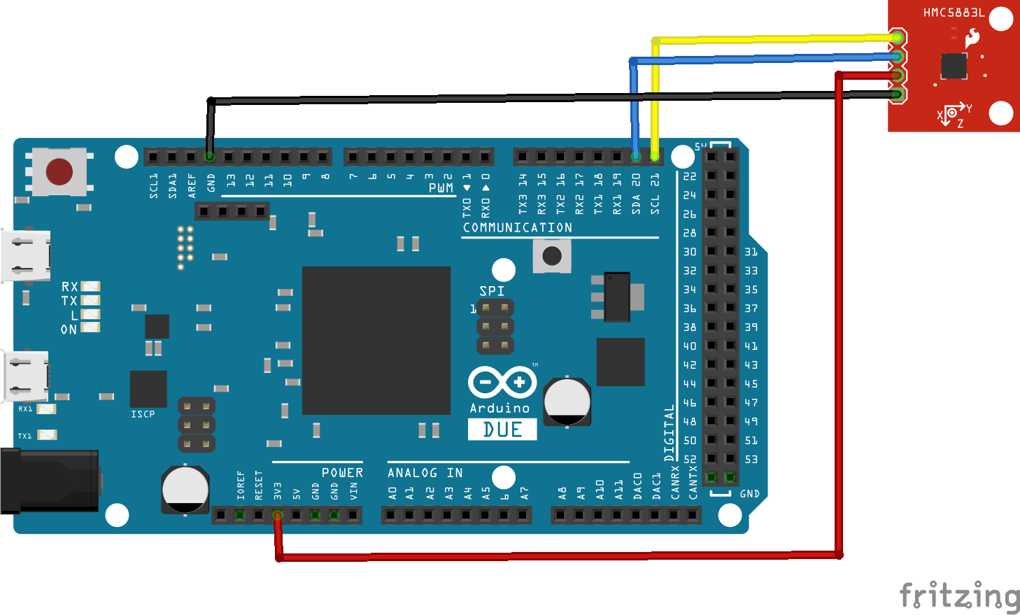 Arduino Due and HMC5883L