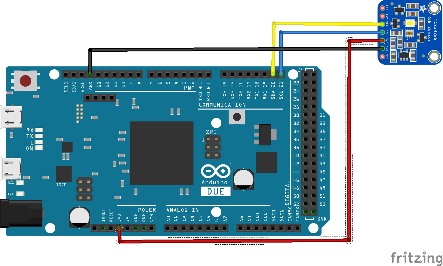 Arduino Due and TCS34725