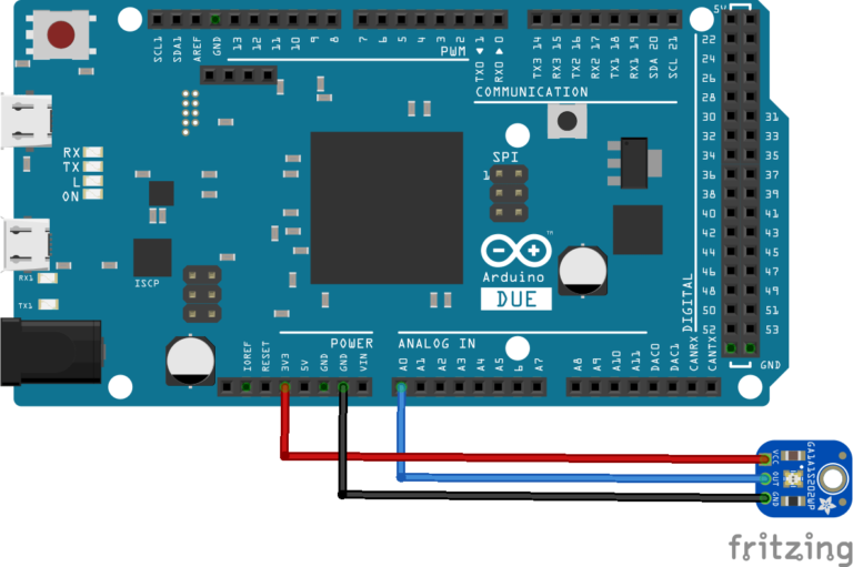Arduino Due and GA1A12S202 light sensor example - ARM Learning