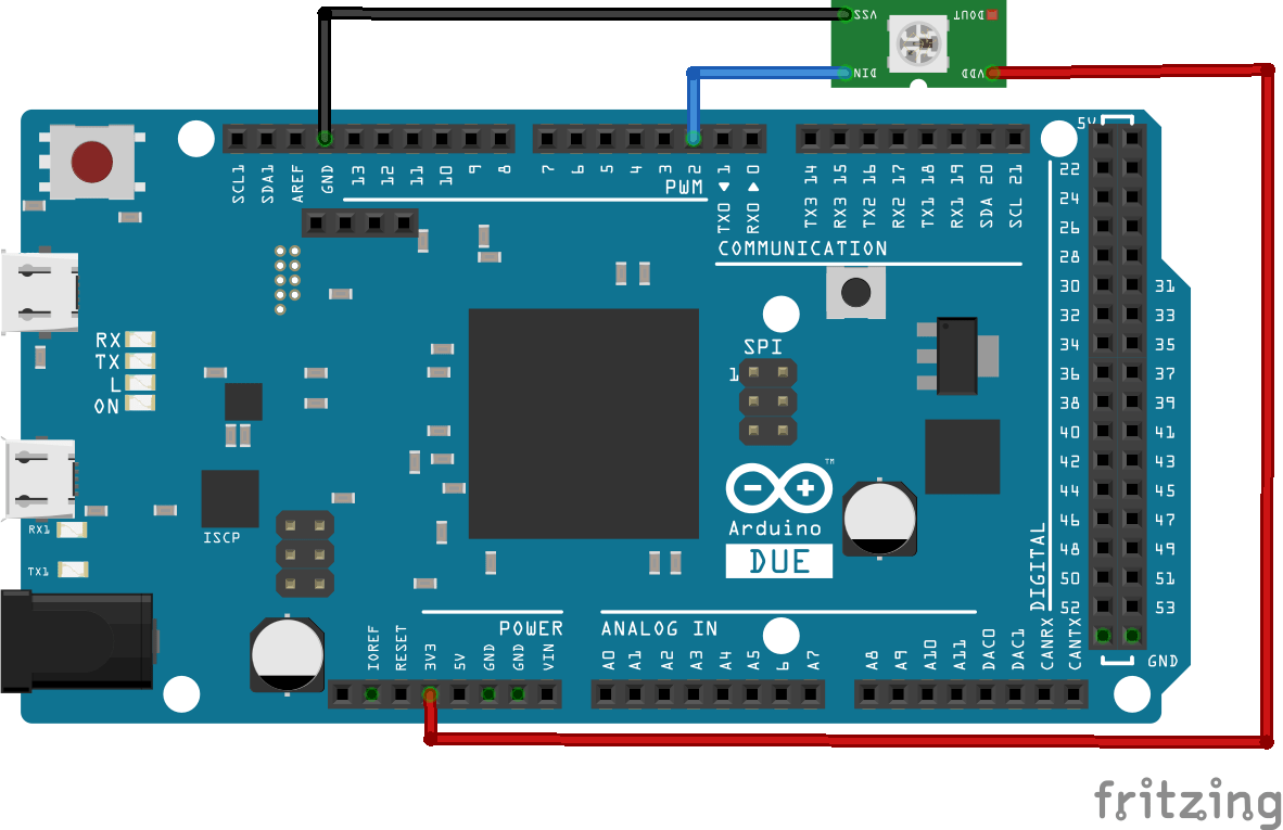 arduino due and ws2812