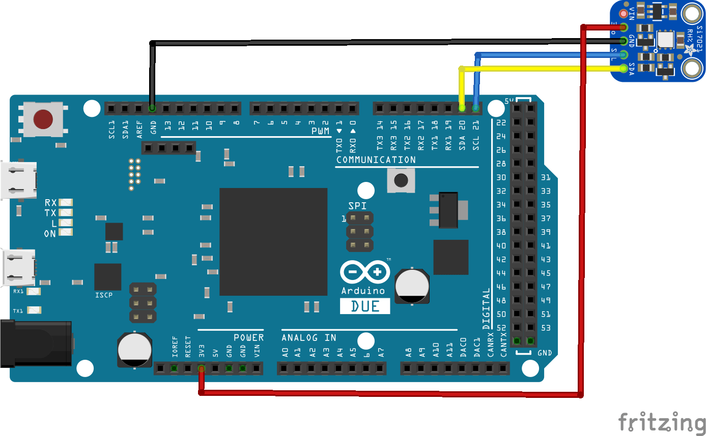 arduino due and si7021