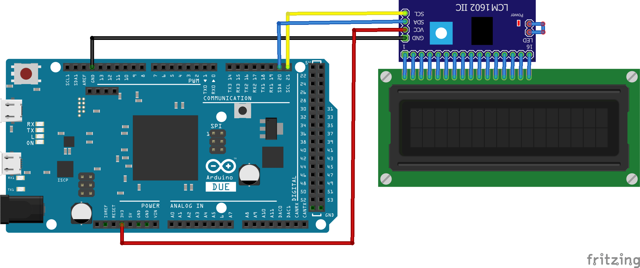 arduino due and i2c lcd