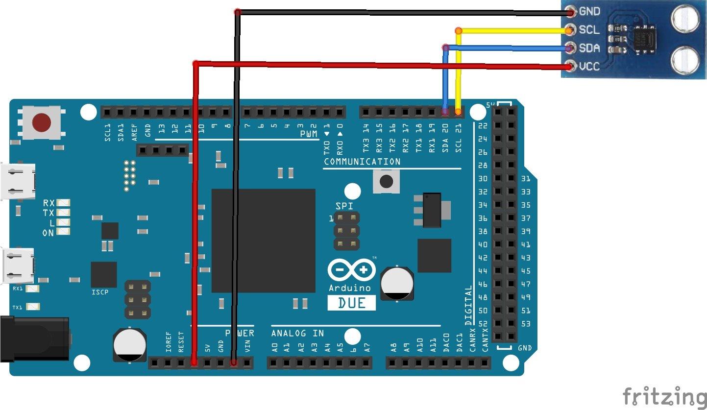 arduino due and SHT20 layout