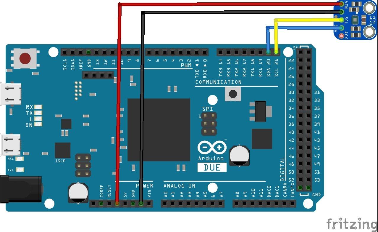 arduino due and VEML6070 layout